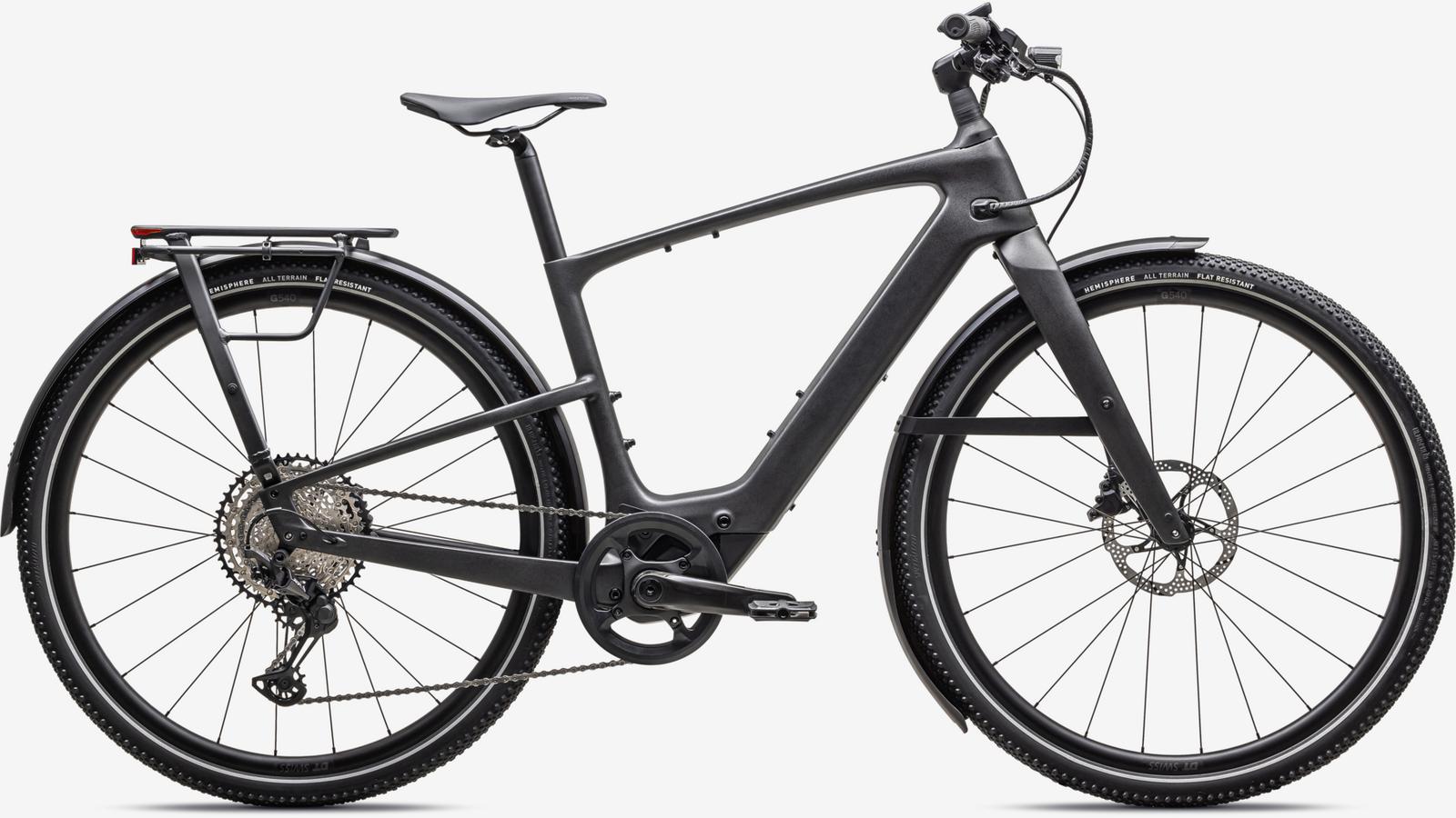 gravel bike e bike specialized Specialized 2025 Vado SL 6.0 Carbon EQ 2, Satin Black Micro Speckle / Obsidian Frost / XL