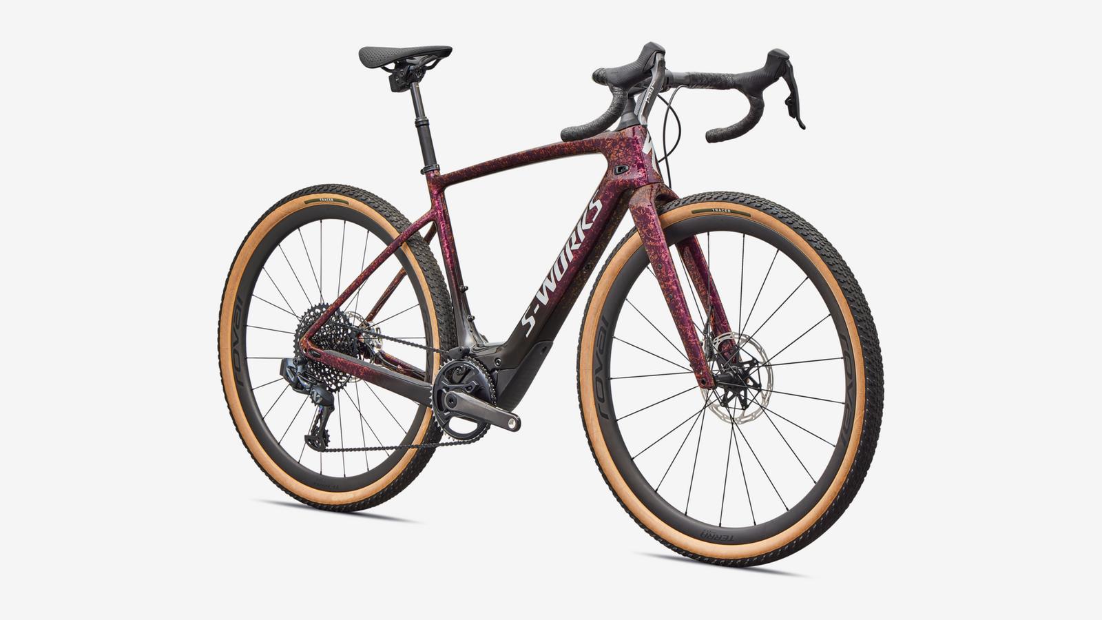 specialized e gravel bike S-Works Turbo Creo 2 49 / Gloss Bordeaux Metallic/Fade/Pearl Dry Impasto/Silver Dust